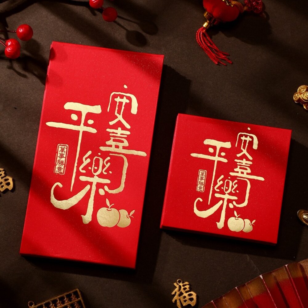 20746153551-喜氣加厚燙金紅包袋-10入裝