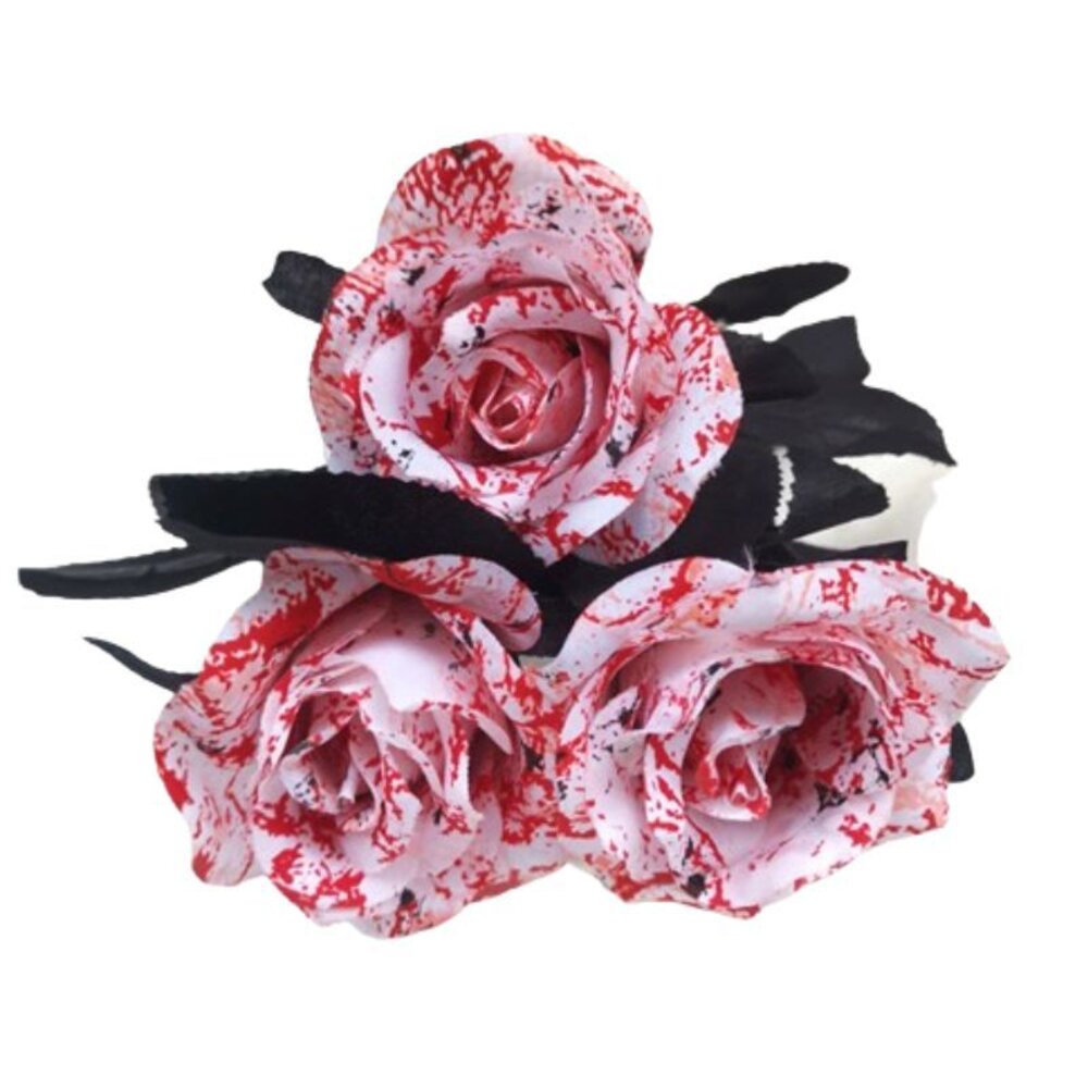 24985439576-血玫瑰假花