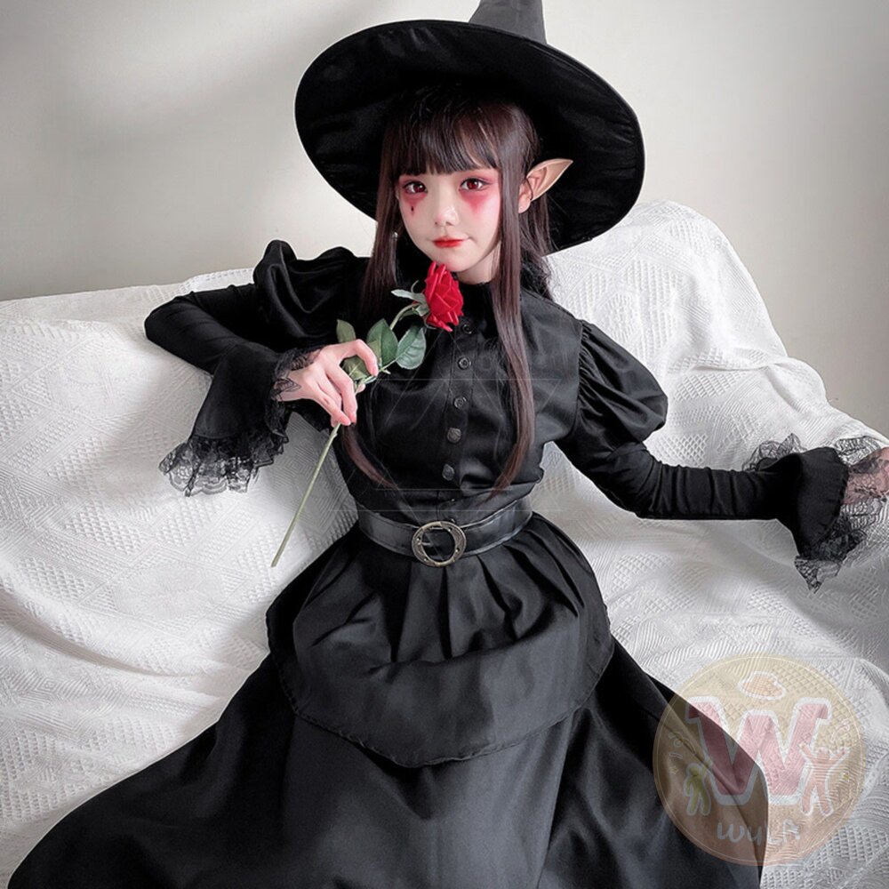 澎袖蕾絲黑女巫-圖片-2