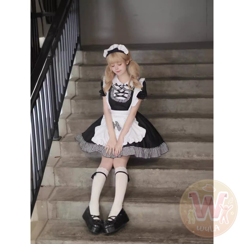 格紋蝶結聖誕女僕裝-圖片-6