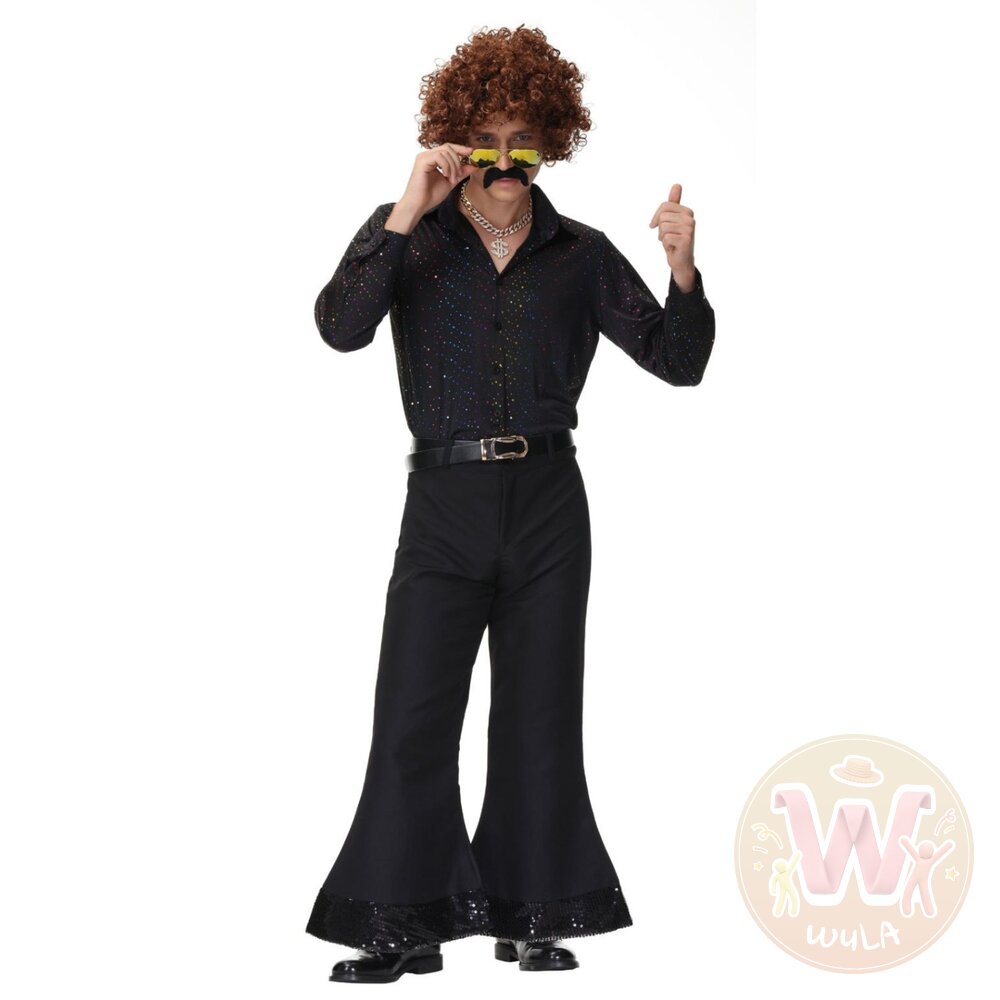 80年代迪斯可服裝 WULA烏拉 Disco舞廳衣服 迪斯科 舞棍阿伯衣服 夜總會服裝 復古舞廳裝 復古女裝 亮片裝 8-圖片-2