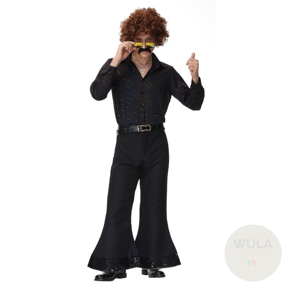 80年代迪斯可服裝 WULA烏拉 Disco舞廳衣服 迪斯科 舞棍阿伯衣服 夜總會服裝 復古舞廳裝 復古女裝 亮片裝 8-圖片-2
