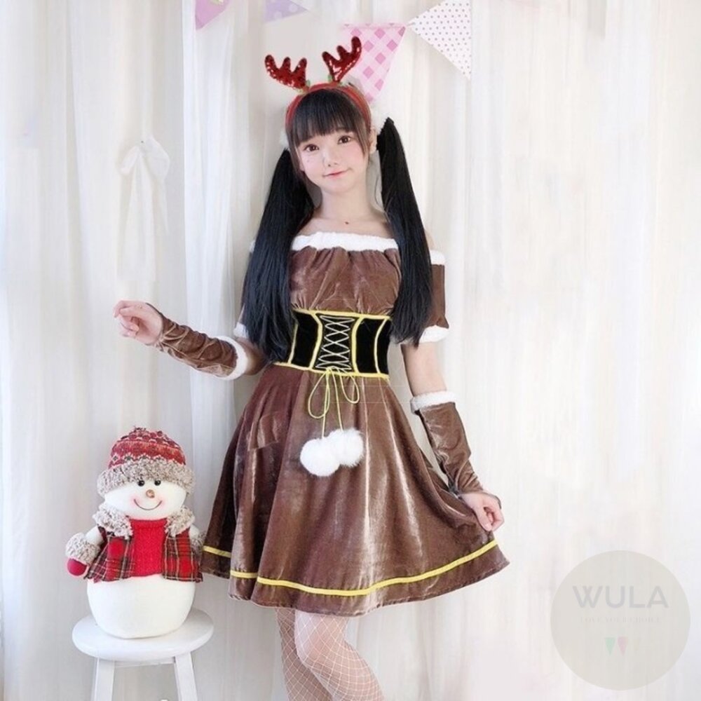 麋鹿拉繩裙裝(成人版) 封面照片