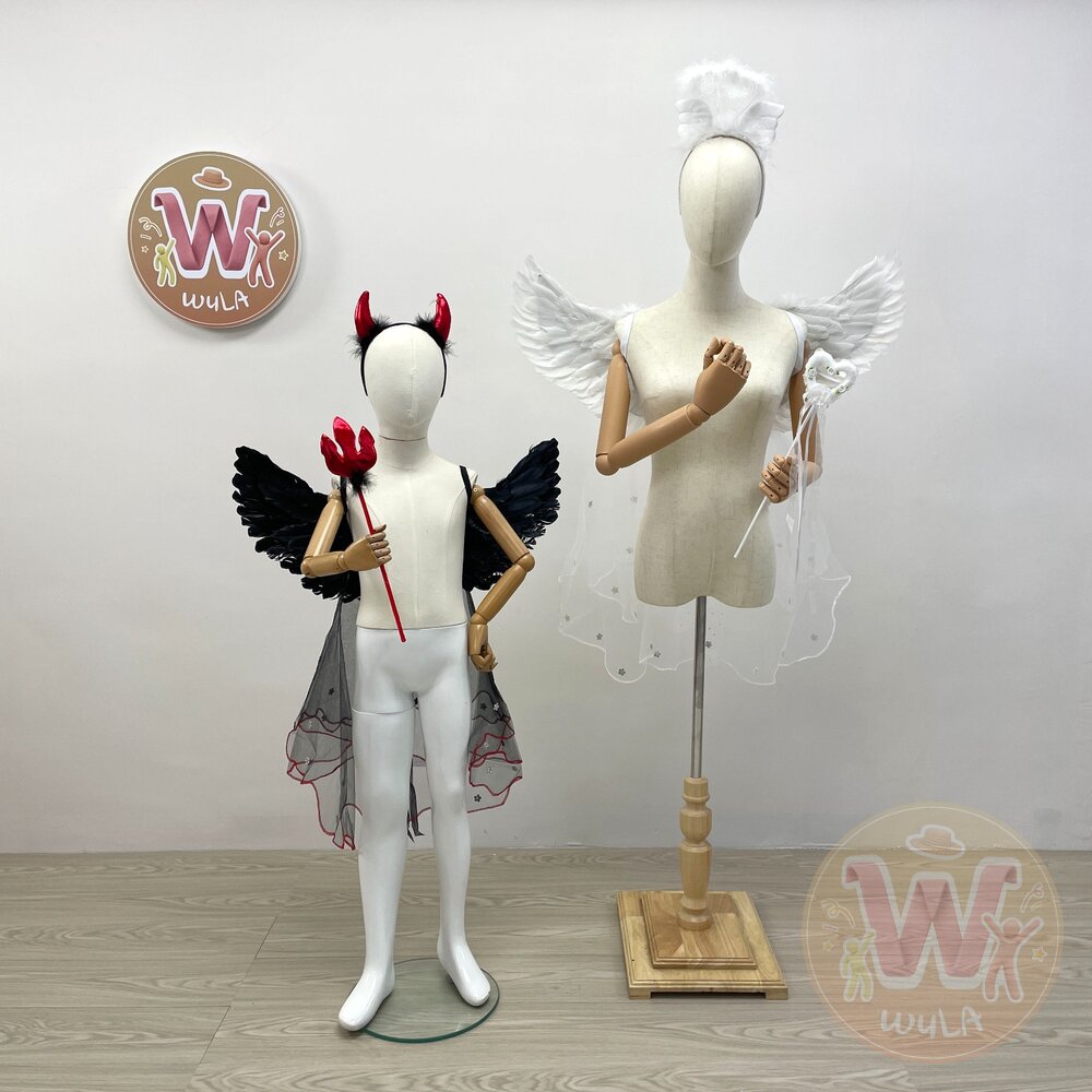 天使惡魔披紗套裝