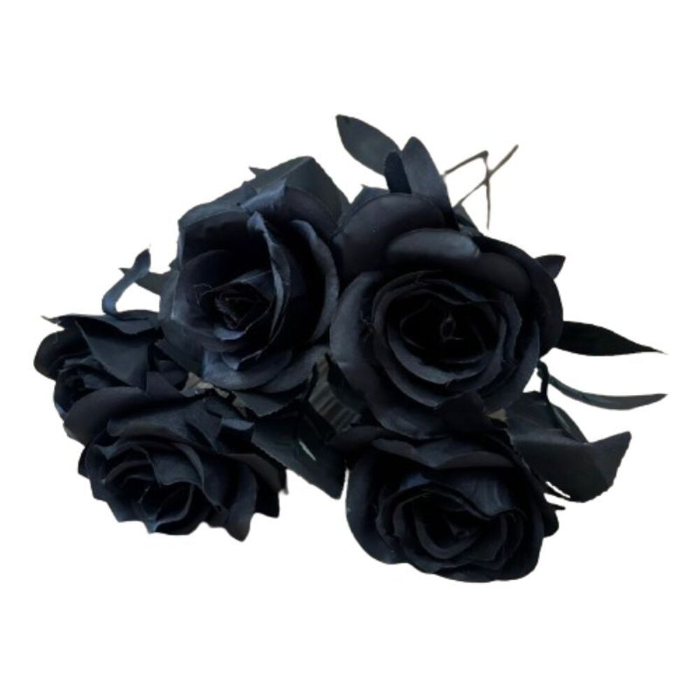 26859639282-黑玫瑰假花