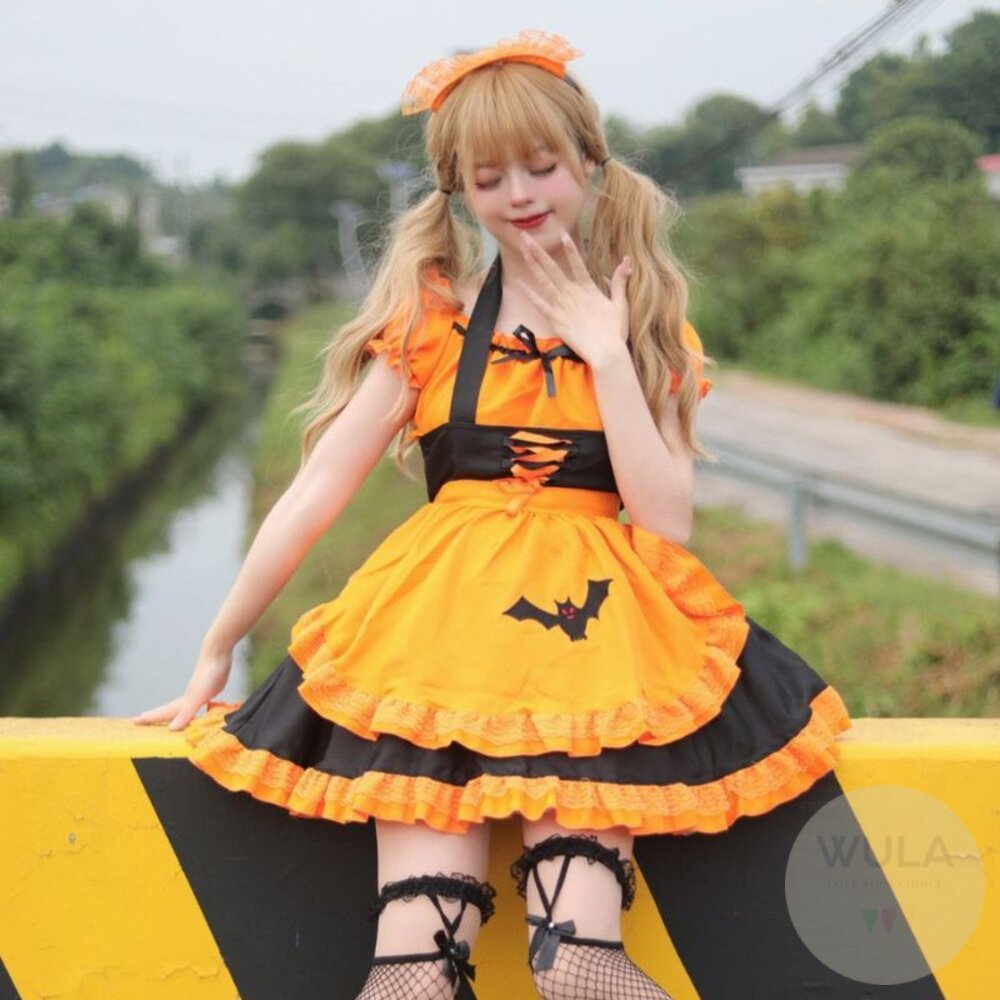 27809945476-拉繩南瓜女僕裝(2色)