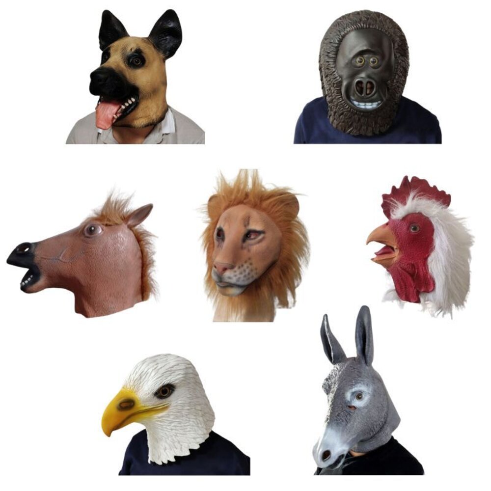 29828000575-乳膠動物頭套(多款)