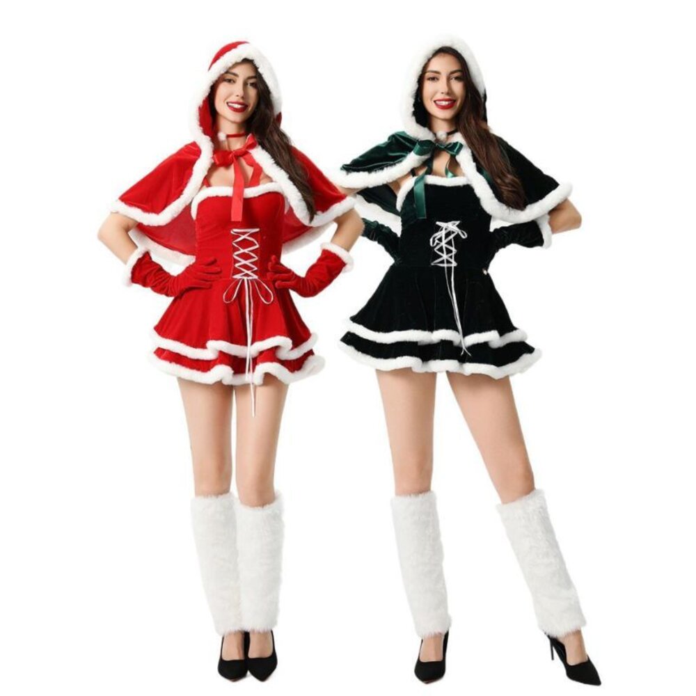 29869295424-性感綁帶聖誕裙裝(2色)
