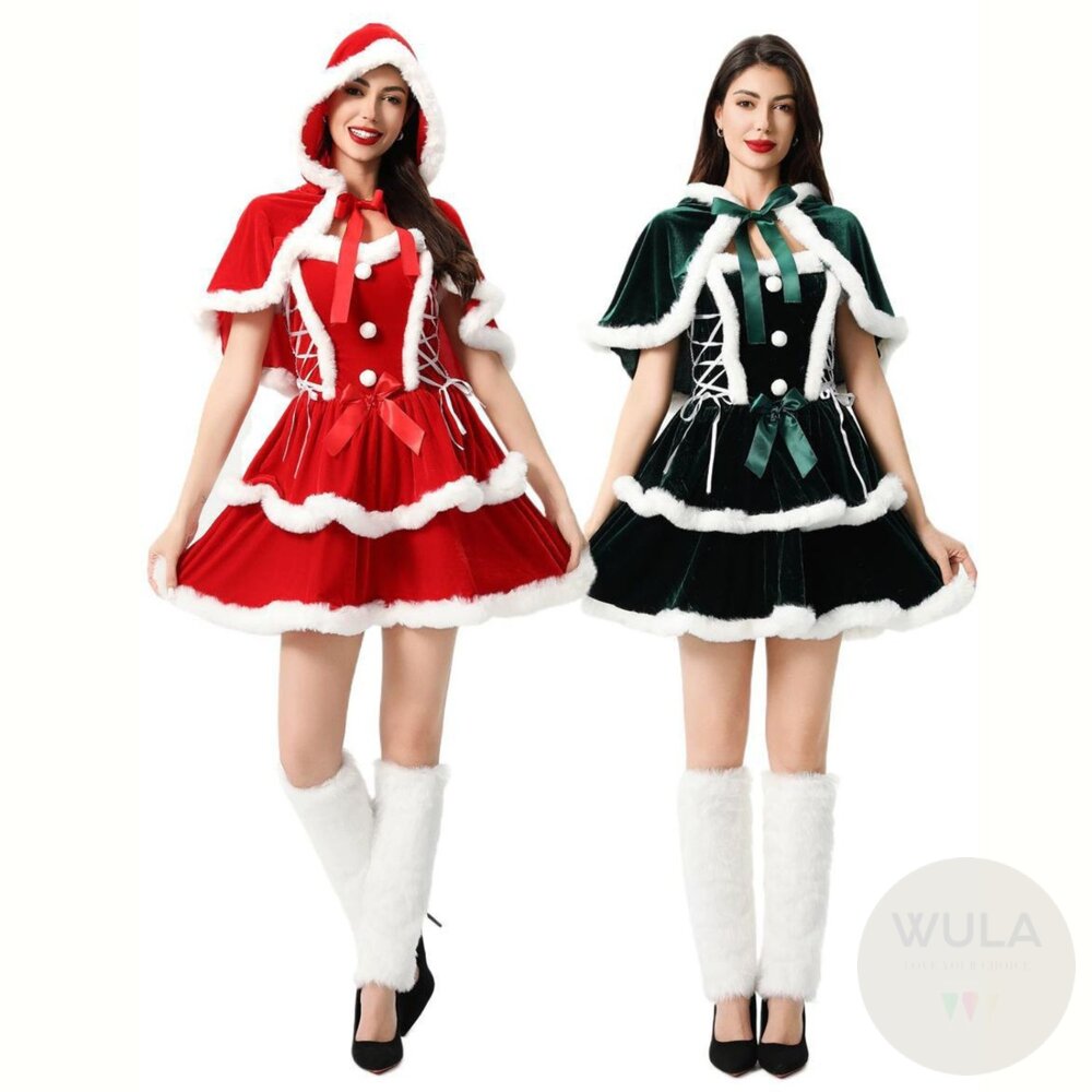 性感綁帶聖誕裙裝(2色) 封面照片