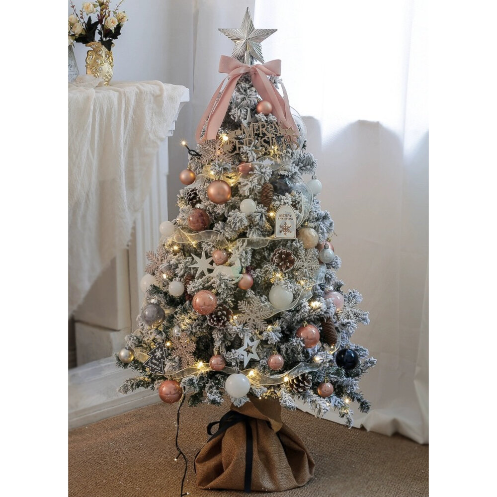 IWH0027-粉紅噴雪150公分聖誕樹(免運)贈送插電燈串