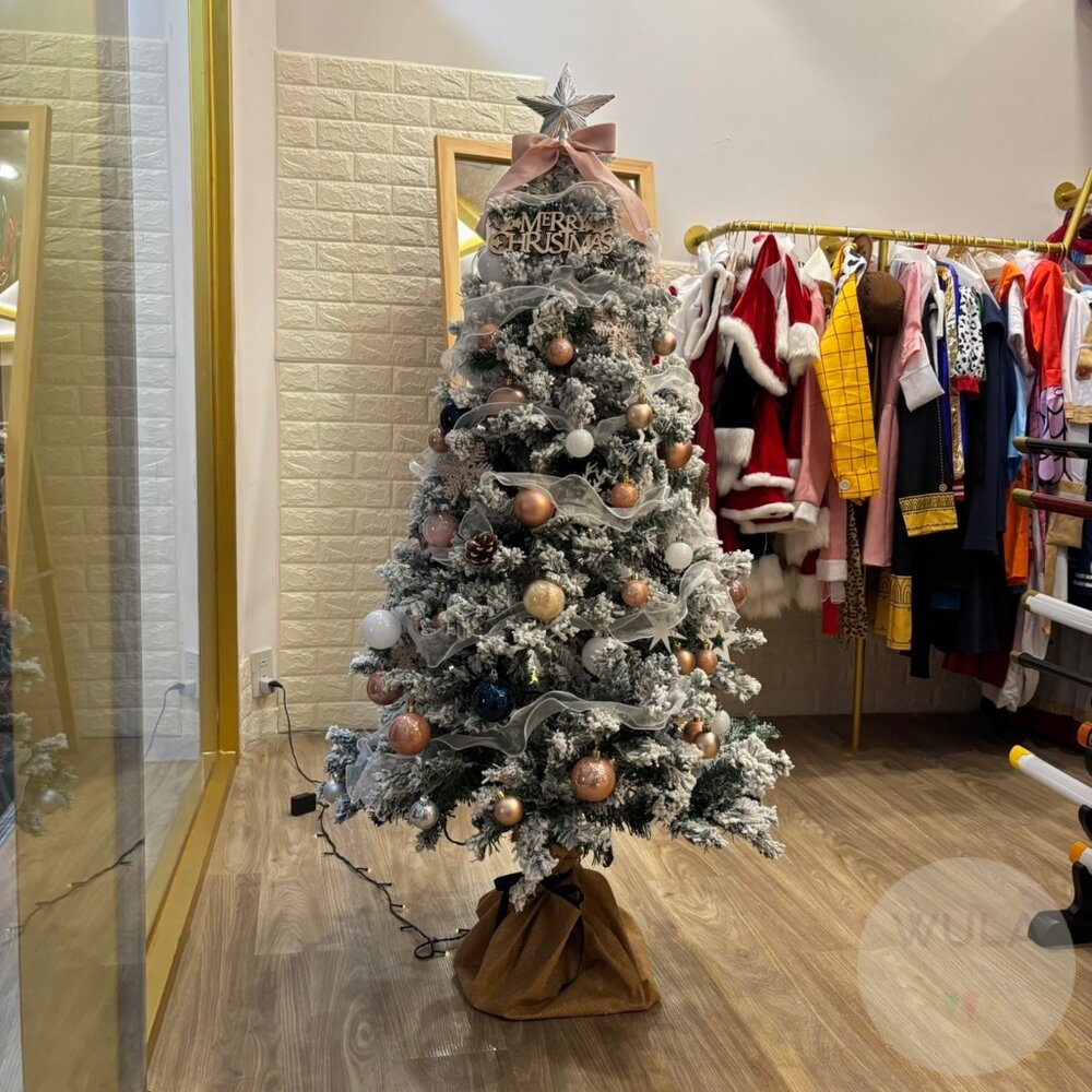 粉紅噴雪150公分聖誕樹(免運)贈送插電燈串-圖片-2