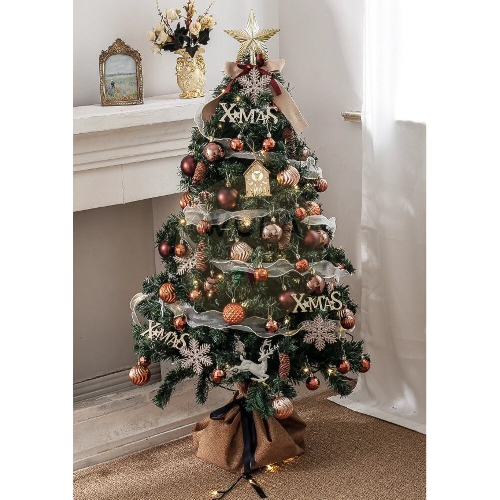 IWH0028-咖啡金150公分聖誕樹(免運)贈送插電燈串