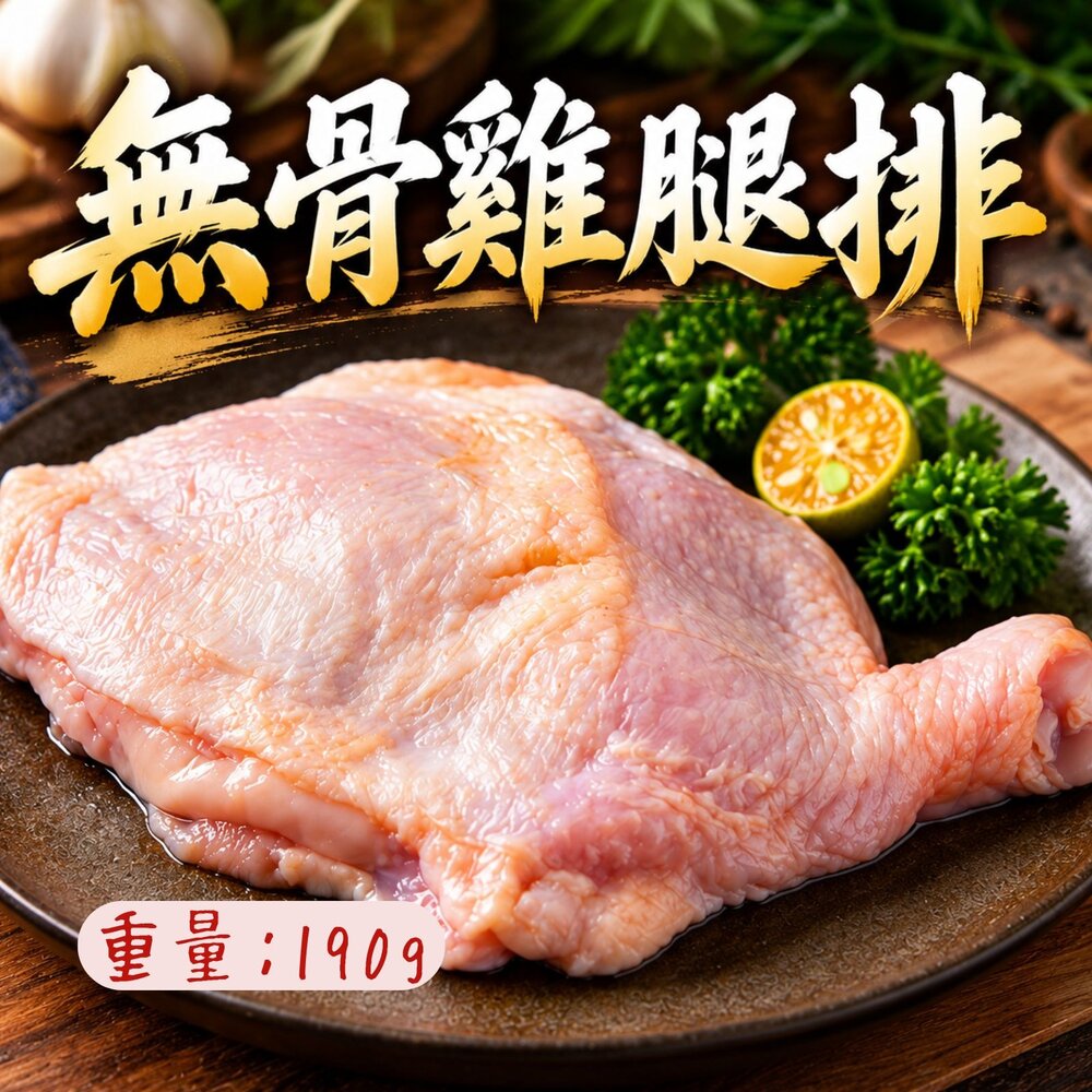 0301101-原味無骨雞腿排 原味去骨雞腿 去骨代踝雞腿 ( 190g/單隻獨立真空包)