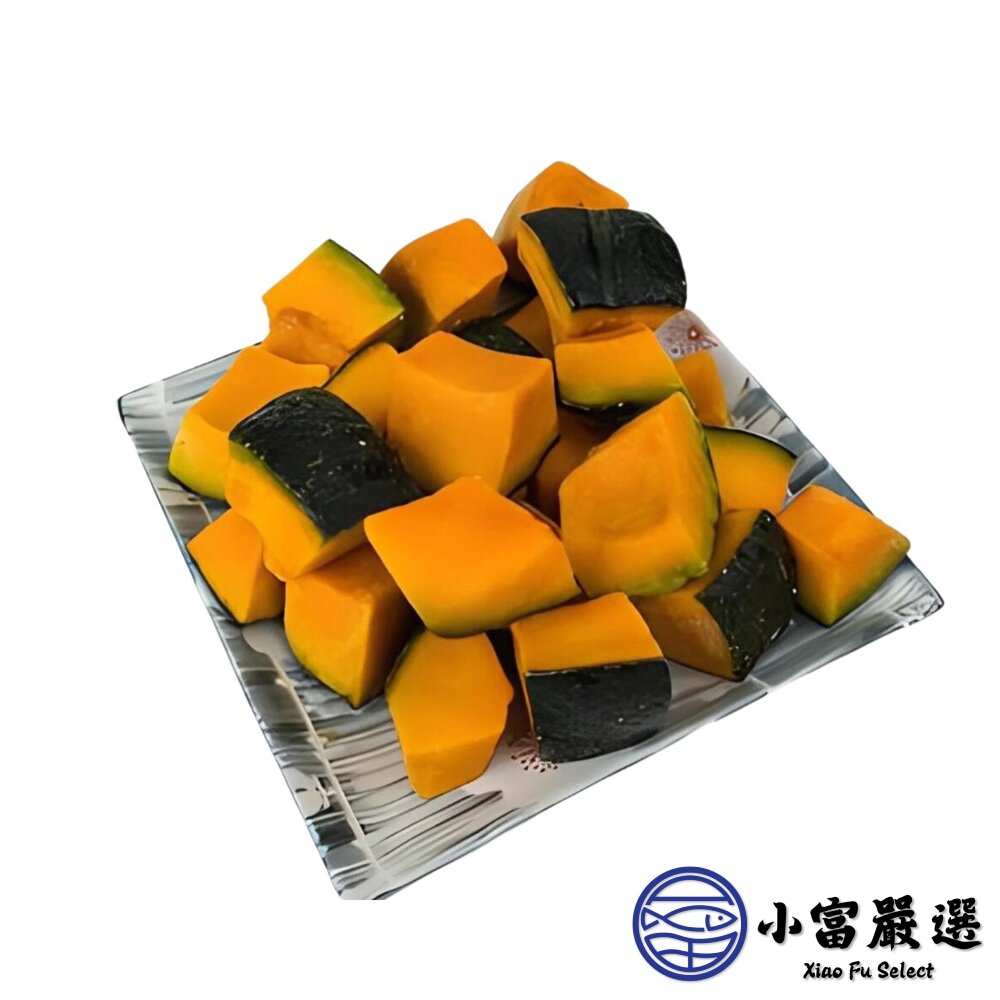 帶皮南瓜塊 帶皮南塊丁 南瓜切塊 帶皮金瓜塊 (1000g/包)-圖片-1