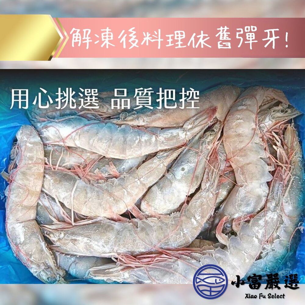 活凍白蝦 特大號 大白蝦 紅太陽生白蝦 20/30生白蝦 蝦子 白蝦(850g/盒)-圖片-3