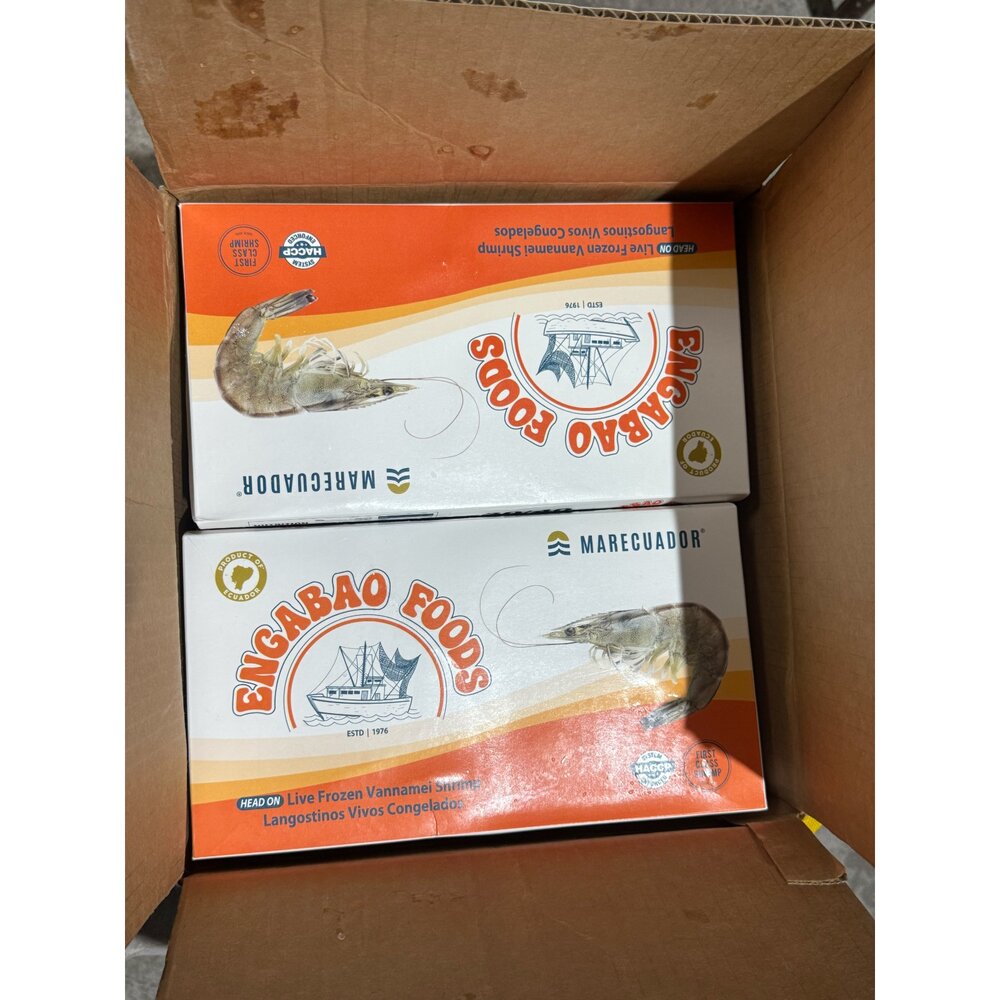 0802899-厄瓜多 老品牌 小帆船 活凍白蝦 規格30/40 標重900g/實重700g