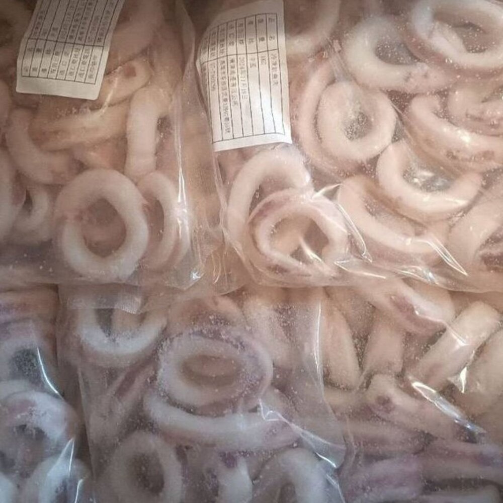0814002-生魷魚圈 魷魚圈 魷魚切圈 魷魚切段 (1000g/包)