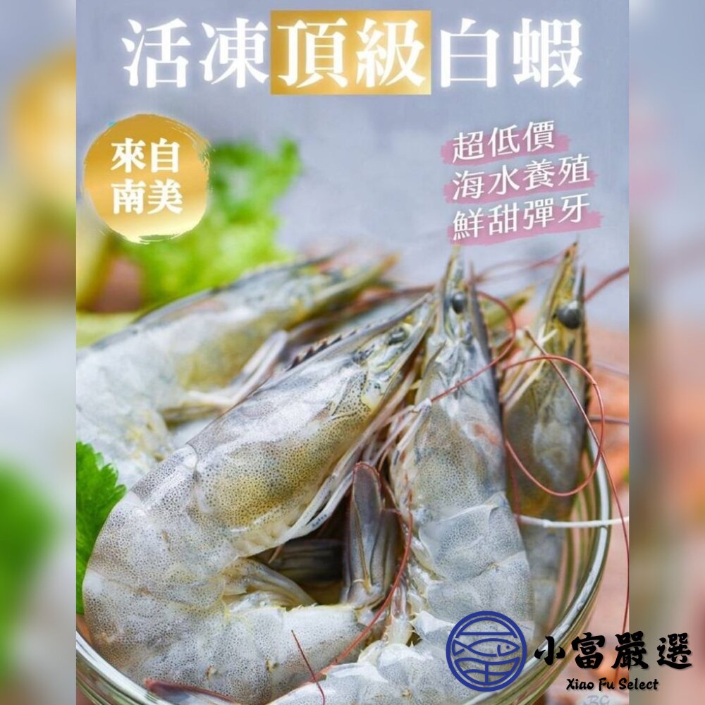 嚴選高品質白蝦 產地新鮮捕撈。(規格20/30/40/50/60/70/80/100/重量850g)-圖片-7