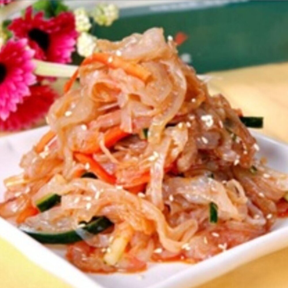 2101540-頂級調味海蜇絲 海蜇絲 調味涼拌海蜇絲 海蜇絲 (1000g/包)