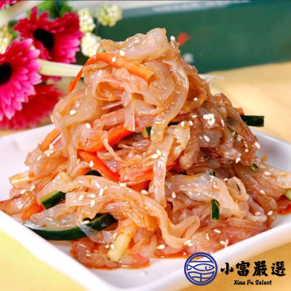 頂級調味海蜇絲 海蜇絲 調味涼拌海蜇絲 海蜇絲 (1000g/固形物435/包)-圖片-3