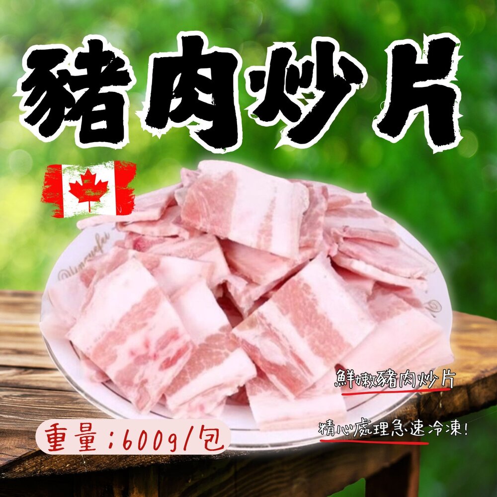 22390219803-加拿大豬肉 豬肉炒片豬肉切片 (600g/包)