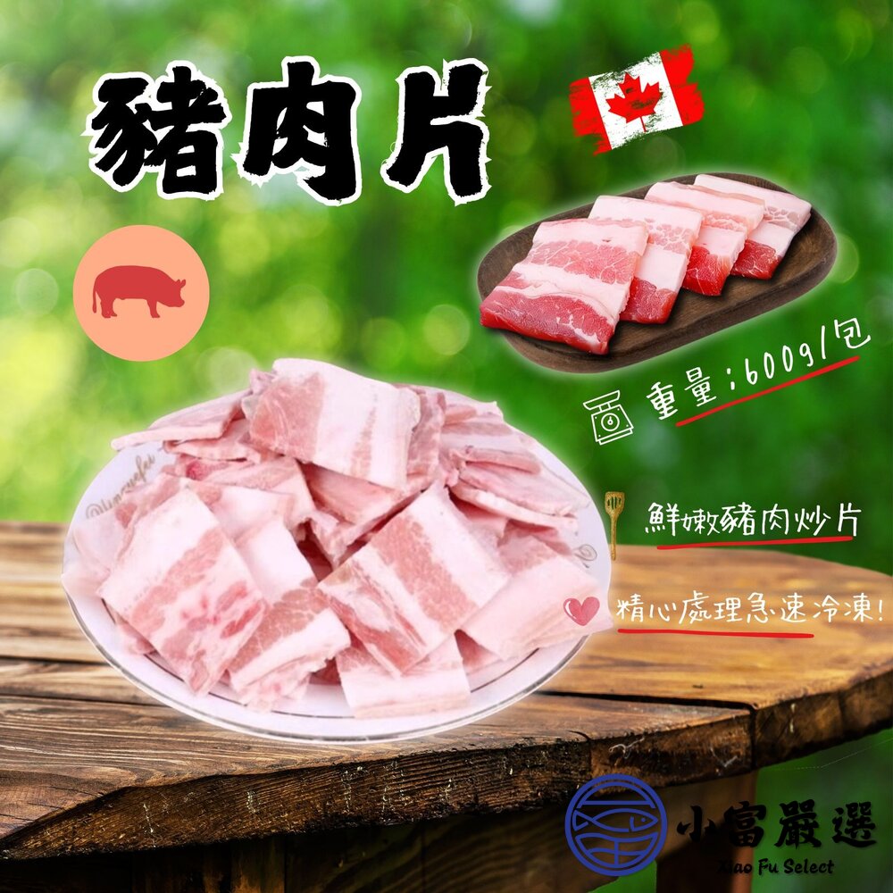 22390219803-加拿大豬肉 豬肉炒片豬肉切片 (600g/1台斤)