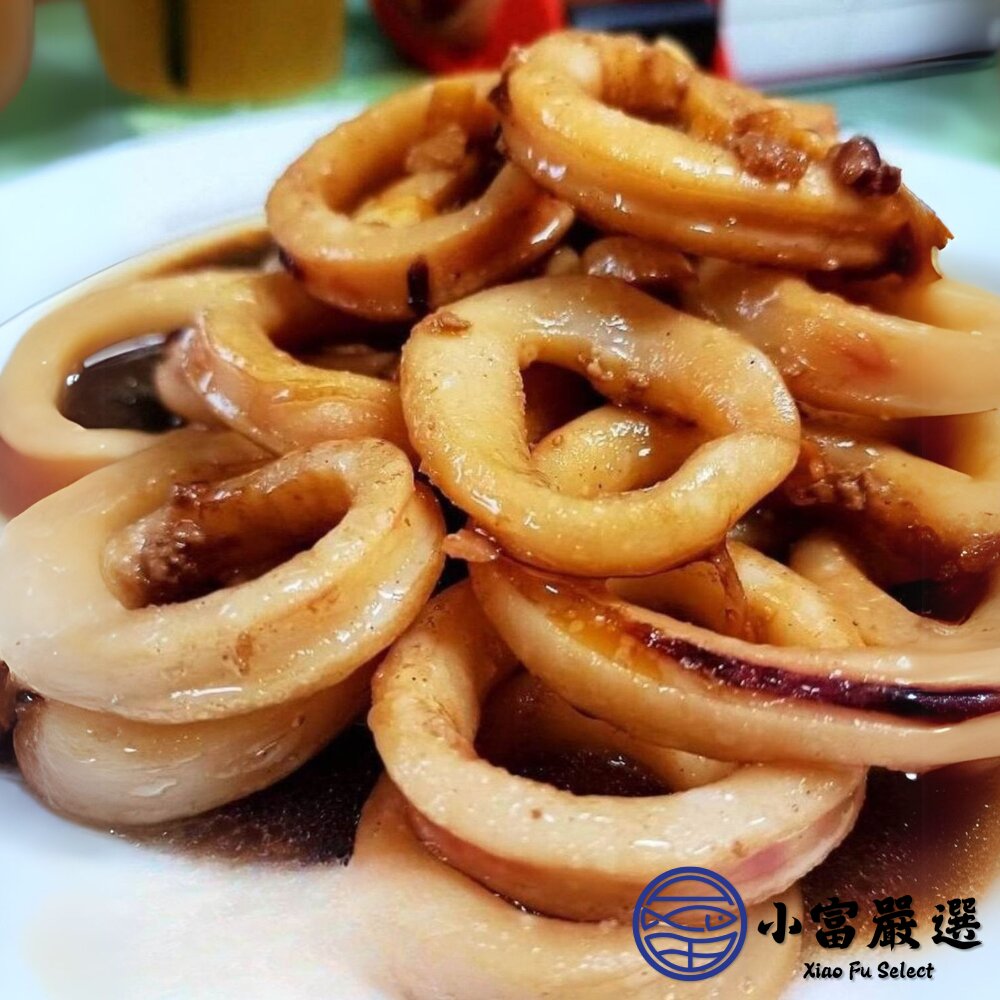 生魷魚圈 魷魚圈 魷魚切圈 魷魚切段 魷魚 魷魚圈(1000g/包)-圖片-2