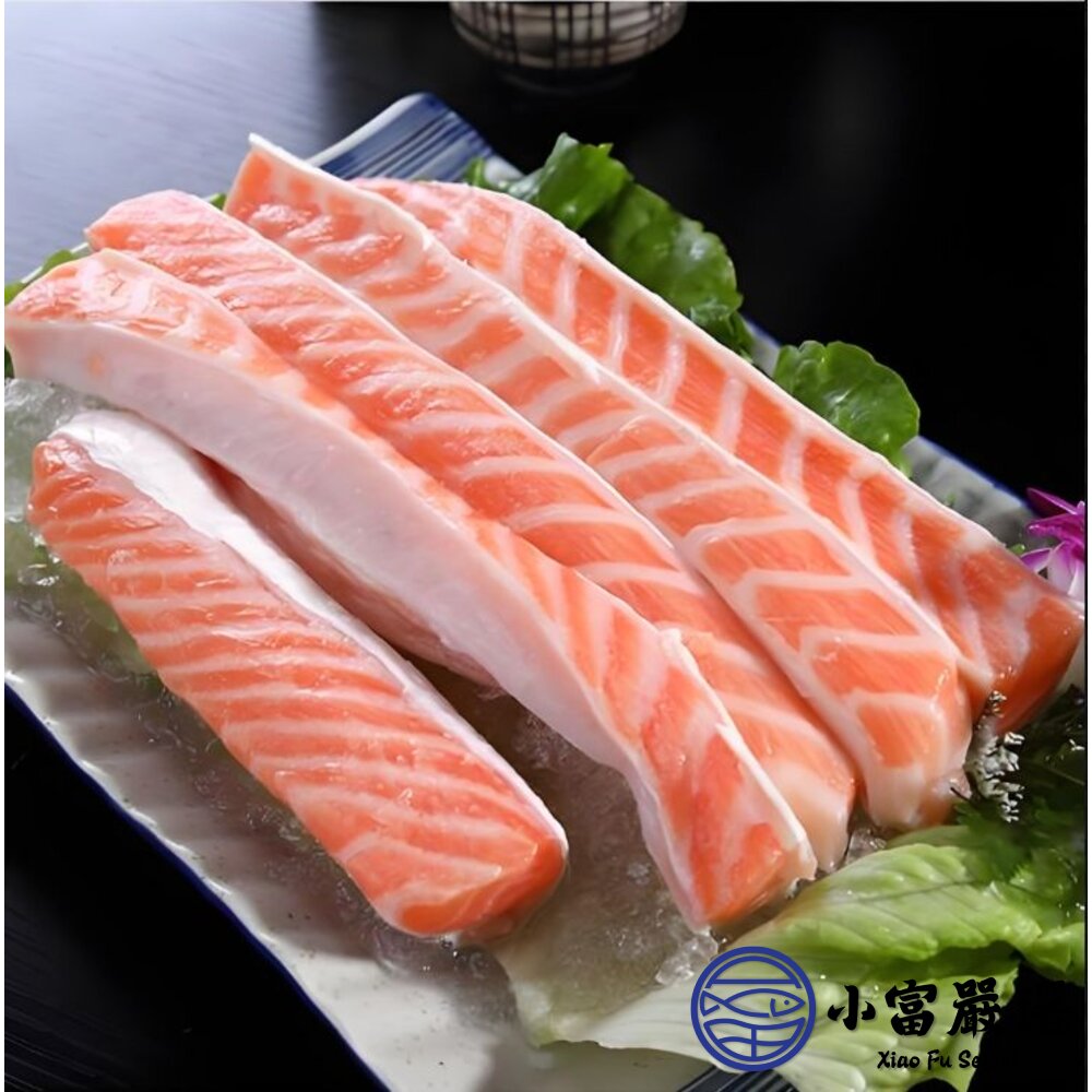 鮭魚肚條 鮭魚 鮭魚肉 鮮嫩鮭魚肚條 (300g/盤)-圖片-3