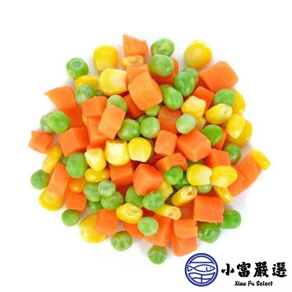 炒飯專用冷凍三色豆玉米粒紅蘿蔔丁青豆仁綜合蔬菜(1000g/包)