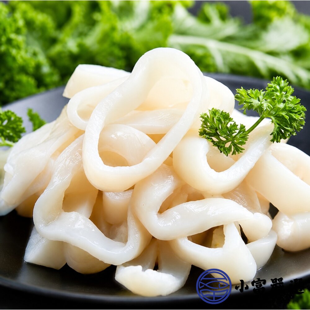 生魷魚圈 魷魚圈 魷魚切圈 魷魚切段 去皮魷魚 去皮魷魚圈 (300g/包/包冰15%)-圖片-3