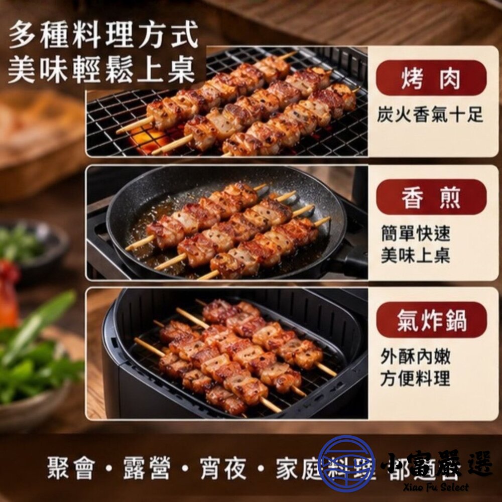 台灣梅花豬肉烤肉串 (125g/5隻/包) 豬肉串 台灣溫體豬屠宰-圖片-4