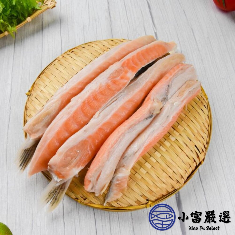 鮭魚肚條 鮭魚 鮭魚肉 鮮嫩鮭魚肚條 (500g/盤)-圖片-3