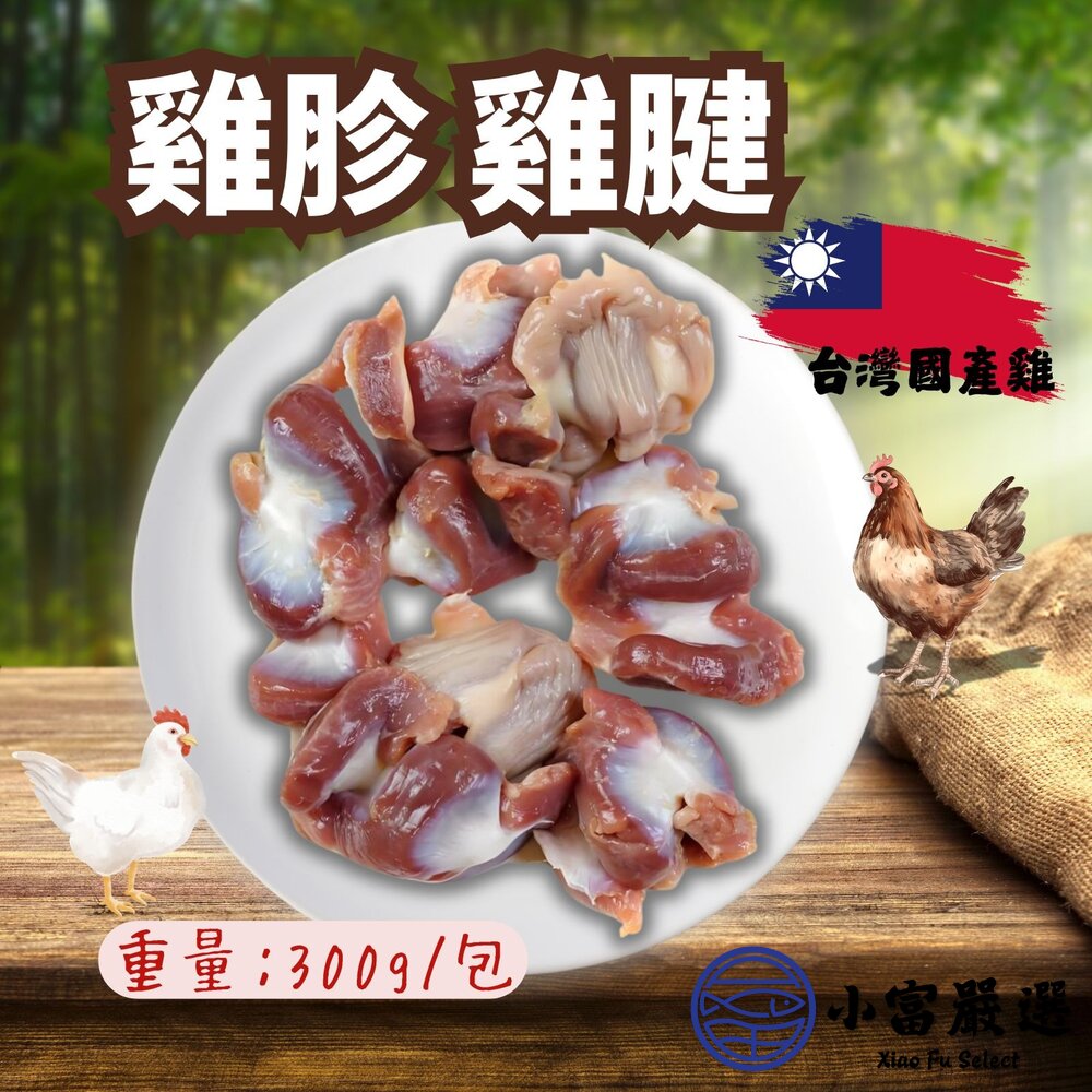 台灣雞胗 台灣雞腱 國產雞肉 雞胗 雞腱 (300g/包) 封面照片