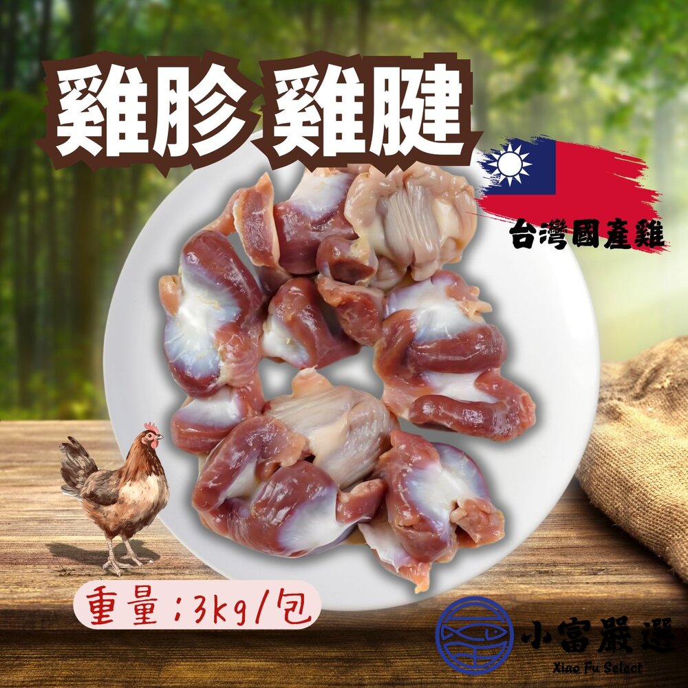 國產雞肉雞胗雞腱台灣雞胗台灣雞腱(3000g/包)