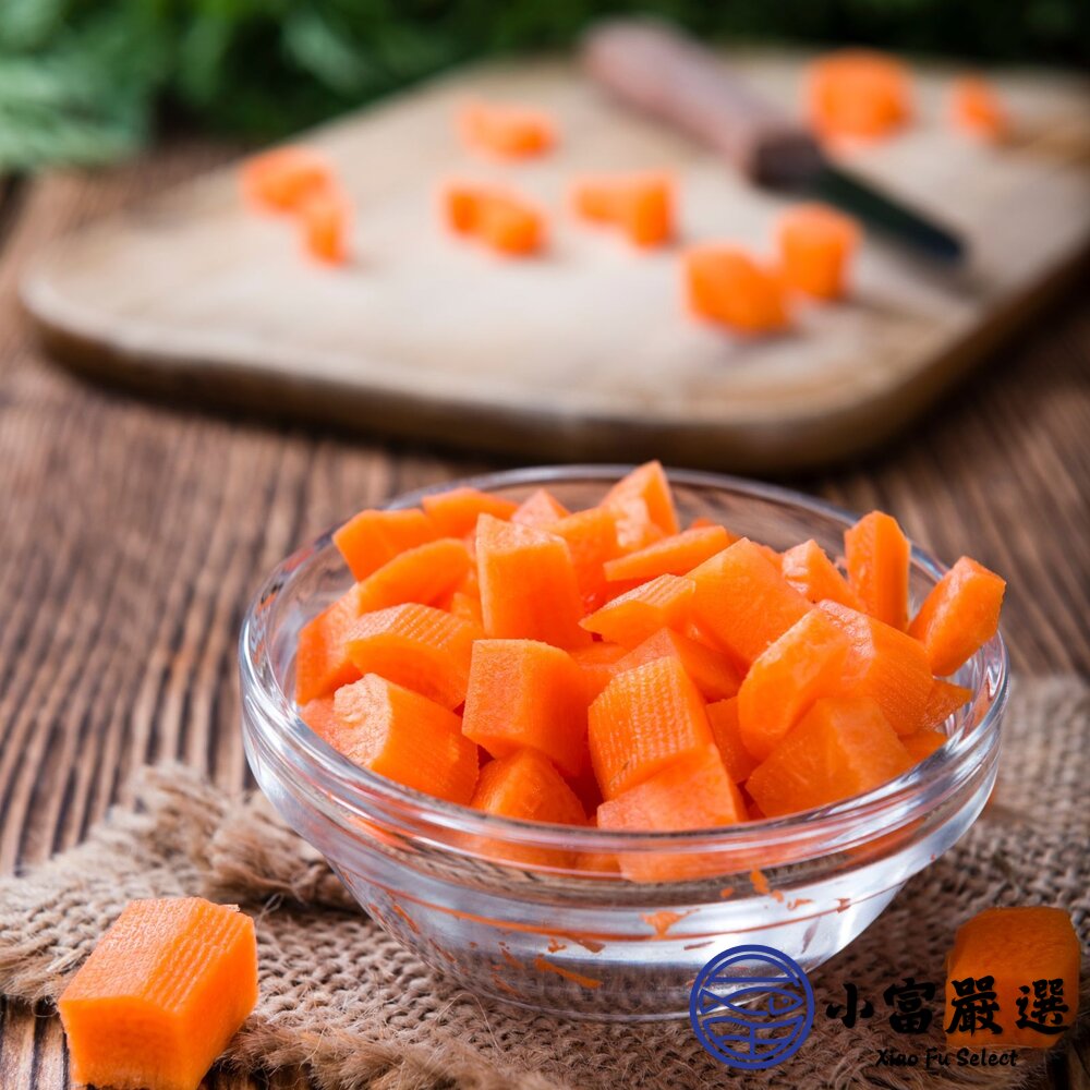 紅蘿蔔丁 紅蘿蔔塊 紅蘿切丁 冷凍紅蘿蔔 胡蘿蔔 (1000g/包)-圖片-2