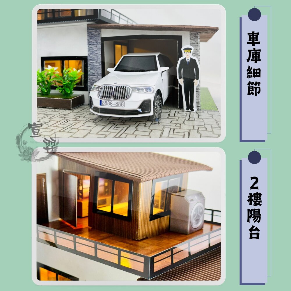 【台中35年老店】華麗別墅 紙紮屋 紙紮華麗別墅 元寶 金條 蓮花 蓮花紙 元寶紙 蓮花塔 庫錢 拜拜用品 紙屋 紙房子-圖片-3