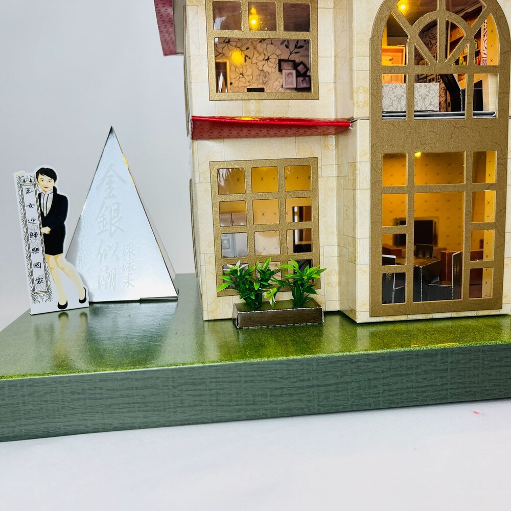 【台中35年老店】紙紮迷你金銀屋 元寶 金條 蓮花 蓮花紙 元寶紙 蓮花塔 庫錢 拜拜用品 紙紮屋 紙屋 紙房子-圖片-8