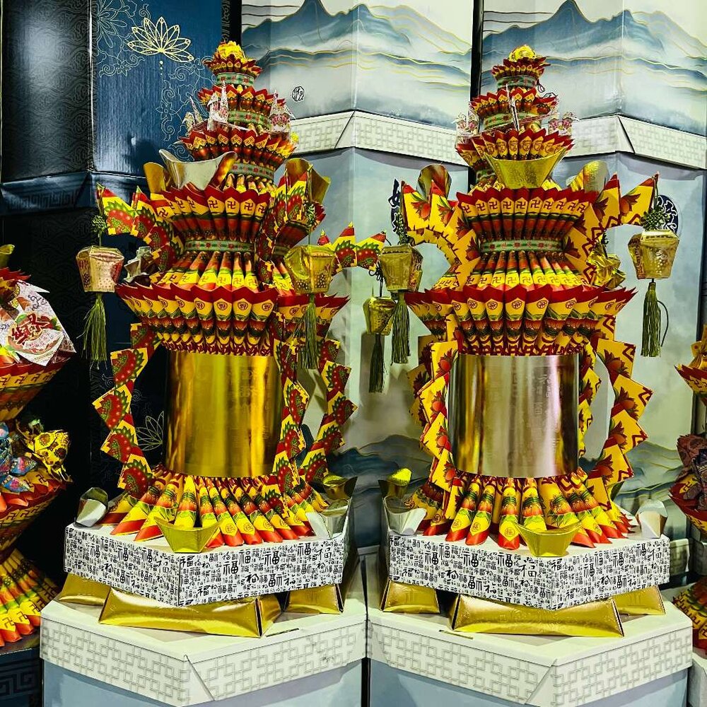 【台中35年老店】金紙/紙紮 蓮花塔/金條塔/九轉 蓮花 限台中地區配送 免運 請聊聊客服-圖片-2