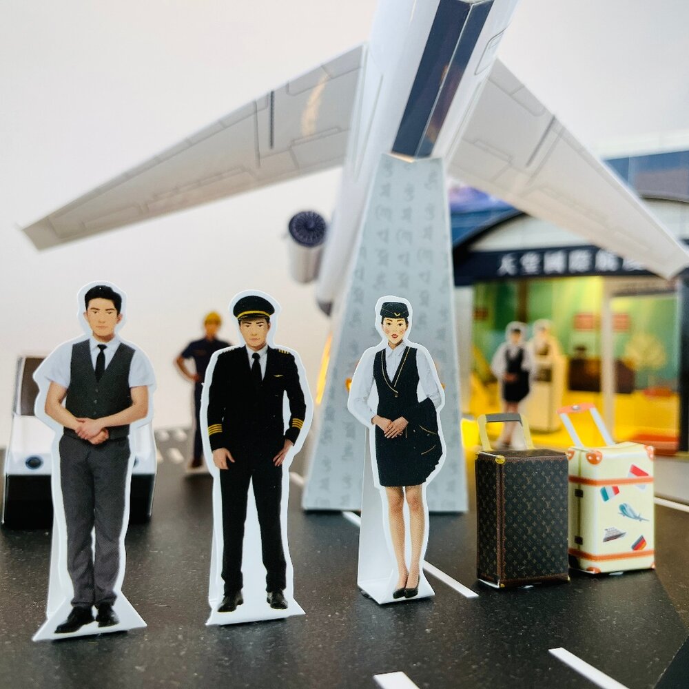 【台中35年老店】紙紮天堂航空機場 紙紮機場 紙紮飛機 祭祀 法會 禮儀-圖片-4