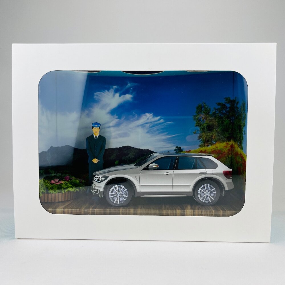 【台中35年老店】紙紮BMW休旅車 紙紮車 紙紮汽車 情境禮盒 紙紮 交通工具 法會-圖片-1
