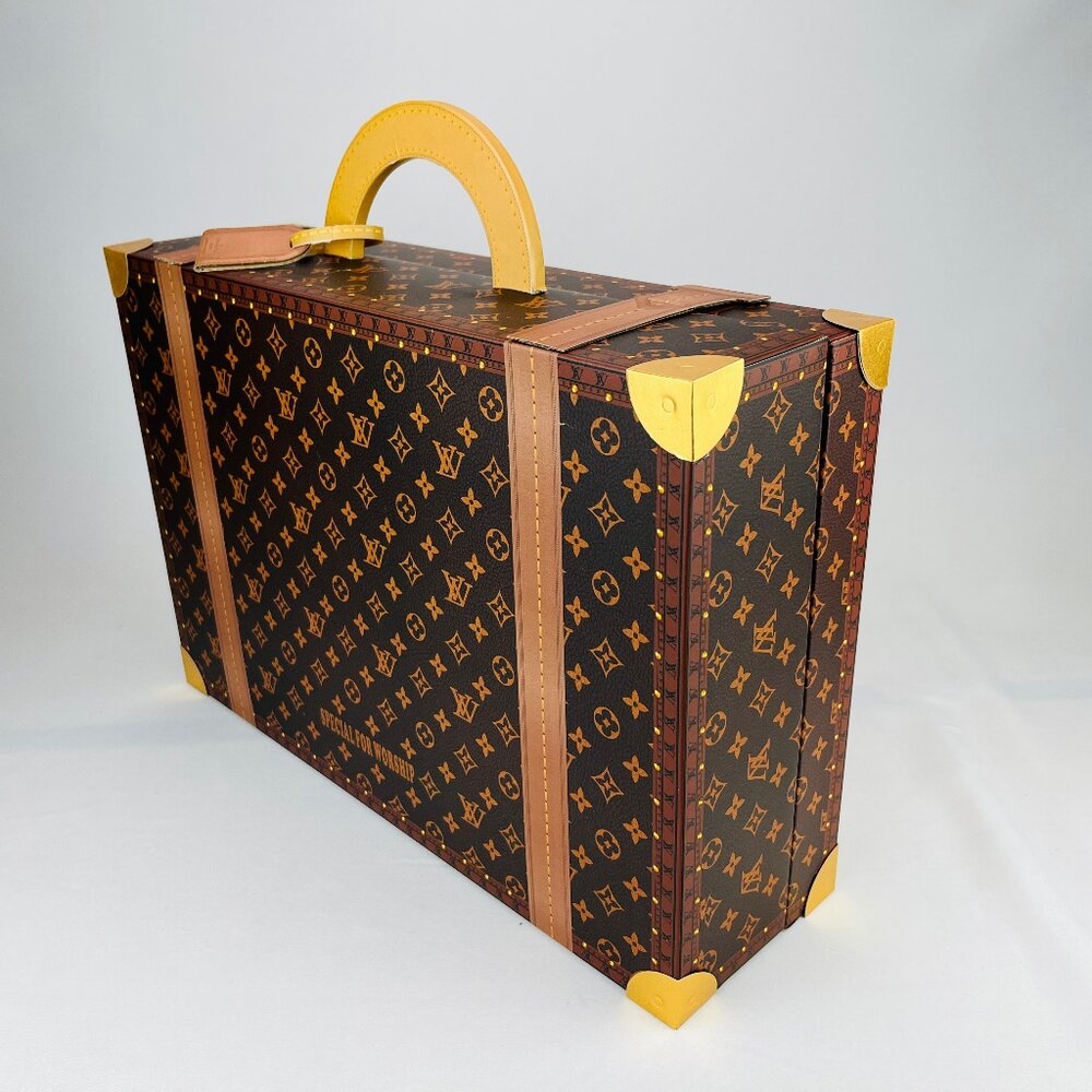 【台中35年老店】紙紮精品LVV皮箱 紙紮皮箱 紙紮寶箱 紙紮 庫錢 蓮花 蓮花塔 紙紮屋 紙屋 喪禮用品 拜拜用品-圖片-5