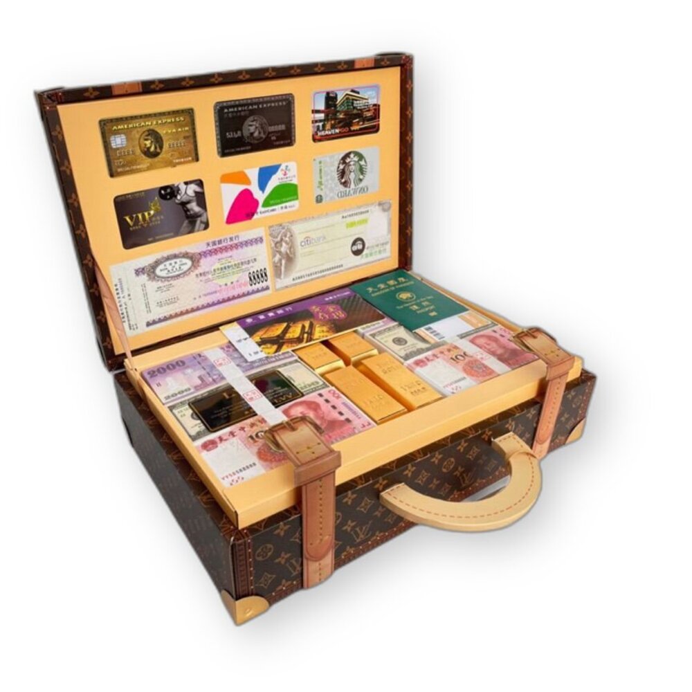 【台中35年老店】紙紮精品LVV皮箱 紙紮皮箱 紙紮寶箱 紙紮 庫錢 蓮花 蓮花塔 紙紮屋 紙屋 喪禮用品 拜拜用品-圖片-7