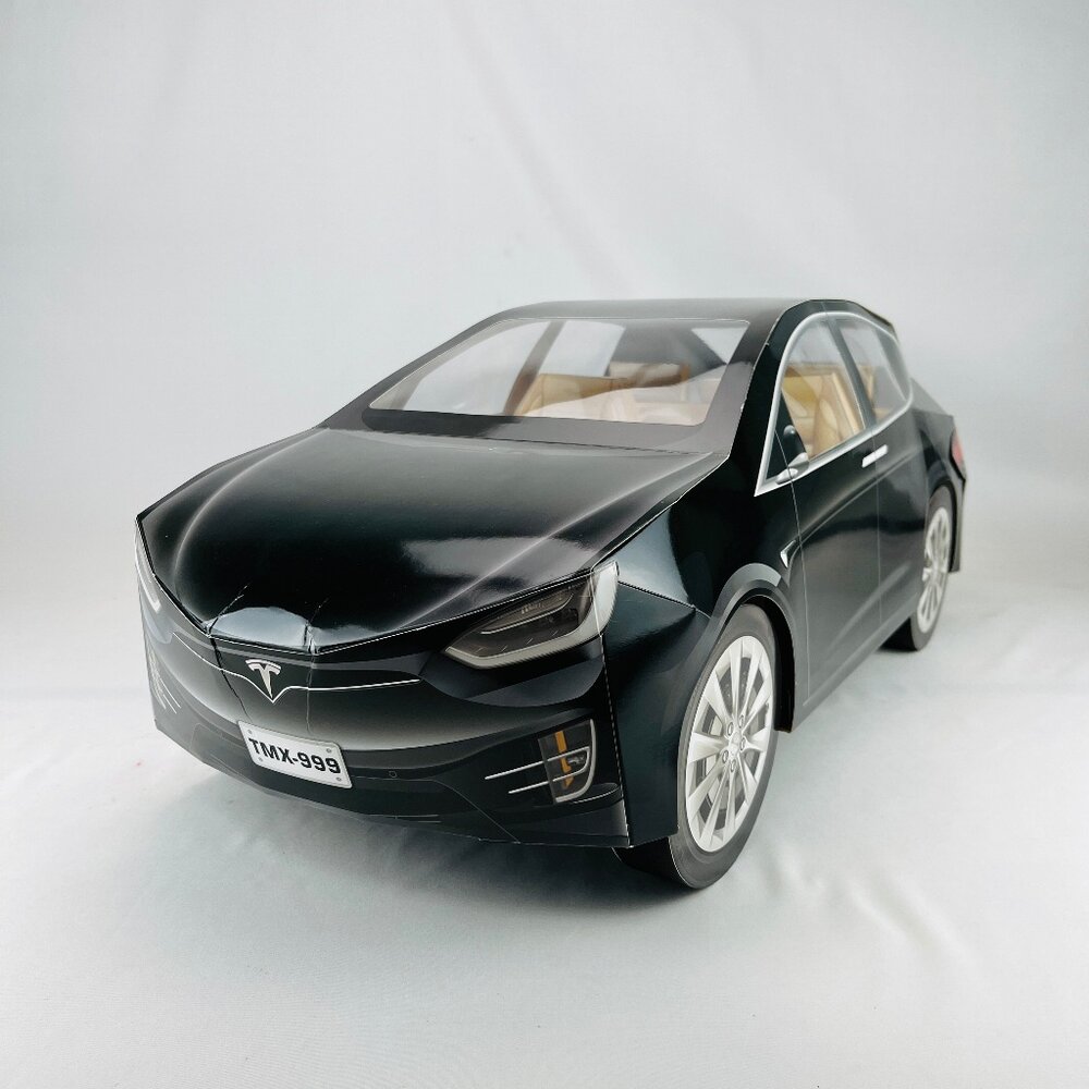 23460521708-【台中35年老店】紙紮汽車 紙車 Tesla Model X 紙紮特斯拉 紙紮電動車 元寶 金條 蓮花 元寶紙 庫錢 蓮