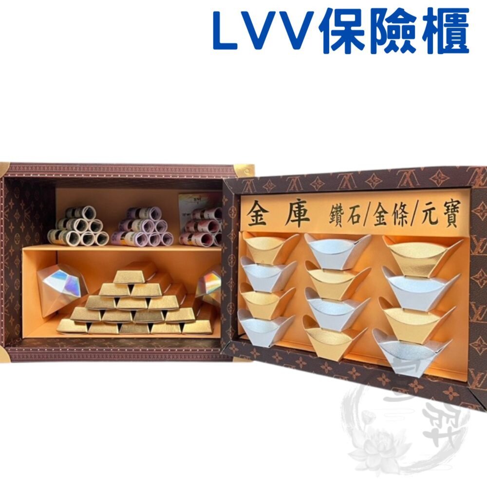 【台中35年老店】紙紮LV保險櫃 紙紮保險櫃 紙紮金庫 往生  拜拜 祭祖 金紙 紙紮元寶 庫錢 金銀元寶 冥鈔 喪葬 封面照片