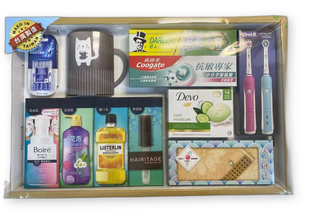 【台中35年老店】紙紮用品 往生早晨盥洗組｜牙刷牙膏毛巾香皂電動牙刷等｜祭祀/往生/喪用七日組合 封面照片