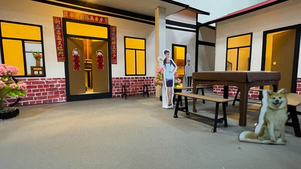 【台中35年老店】紙紮傳統三合院 紙紮三合院 紙紮屋 特大 神明廳 菜園 花園 往生靈厝-圖片-4