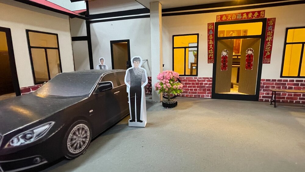 【台中35年老店】紙紮傳統三合院 紙紮三合院 紙紮屋 特大 神明廳 菜園 花園 往生靈厝-圖片-5