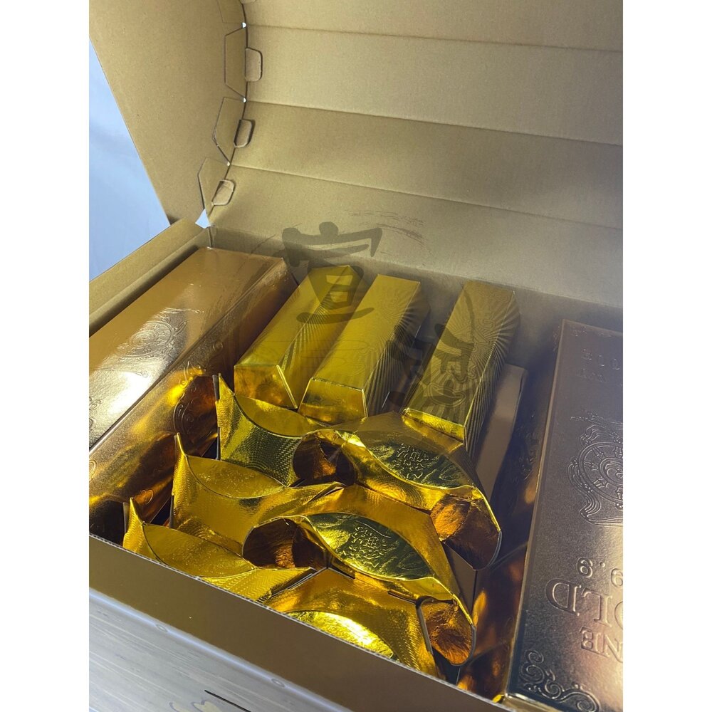 紙紮黃金萬兩財寶箱|紙紮用品|往生用品|追思祭祀-圖片-2