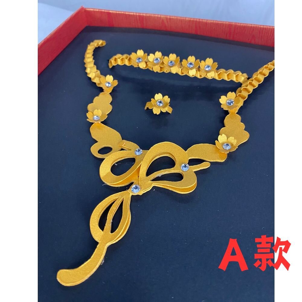 【台中35年老店】紙紮黃金項鍊首飾禮盒 紙紮金項鍊 紙紮黃金項鍊 紙紮黃金 紙紮項鍊 紙紮金子 紙紮金飾 紙紮飾品 紙紮 封面照片
