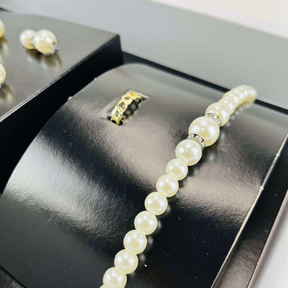 【台中35年老店】紙紮女用珍珠項鍊套組 紙紮項鍊 紙紮珍珠 紙紮珍珠項鍊-圖片-3